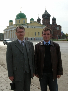 Кульков В.Г. и я на площади перед тульским кремлем